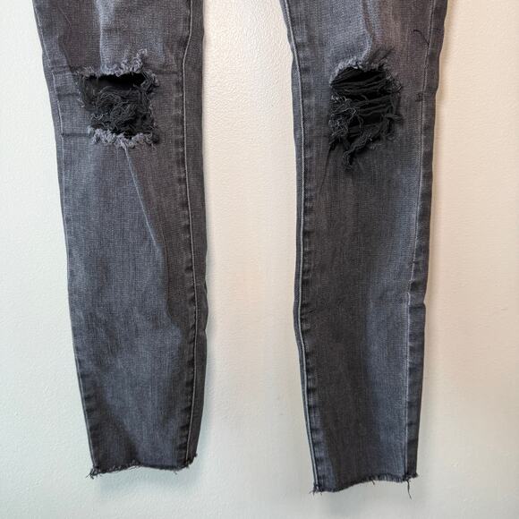 Pacsun High Rise Jegging Distressed Skinny Jeans Black Women's Size 23 - Picture 3 of 7